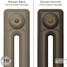 CI-RK-BROWN-004 - Rook Brown 2 Column Victorian Cast Iron Radiator H460mm x W337mm CI-RK-BROWN-004 - Rook Brown 2 Column Victorian Cast Iron Radiator H460mm x W337mm